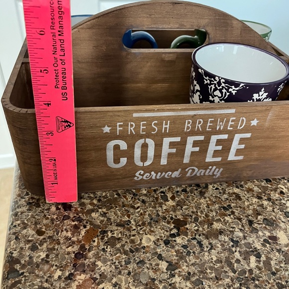 New fresh brewed coffee wood carafe carry case tray mugs not included - Picture 5 of 5